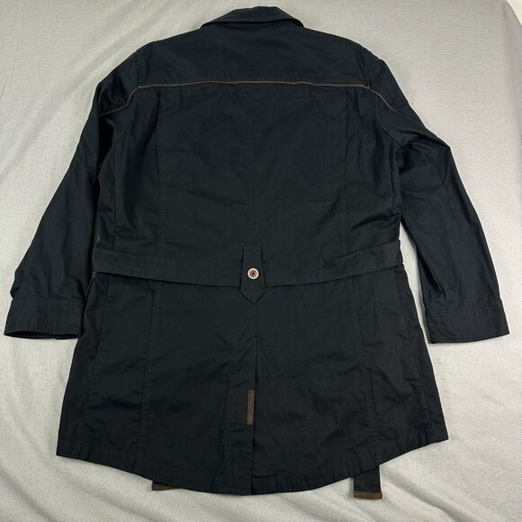 Kenzo Homme Mens Utility Coat XXL 2XL Belted Army black buckle pockets - Picture 8 of 14